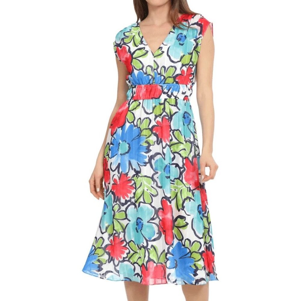 New Maggy London Chrissa Floral Dress P522